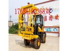 装载式公路护栏打桩机 波形护栏打拔钻一体机 功能多效率高