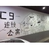 广州墙画，广州公寓墙绘，公寓个性手绘墙，追梦墙绘