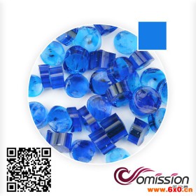 曼德1707008-12DIY工具 中空玻璃设备28克/袋热熔DIY饰品工具玻璃易熔玻璃块透明天蓝色创意手工