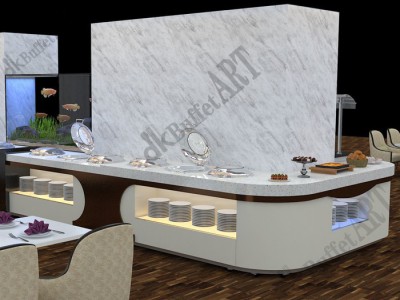 迪克森 餐台自助餐厅酒店餐饮设备设计制作 餐饮形象设计北欧设计餐桌 冷餐桌
