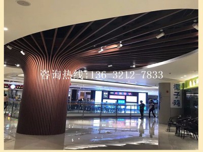型材方管 拉弯焊接 树形包柱造型木纹铝方通 U型槽铝方通铝合金材料