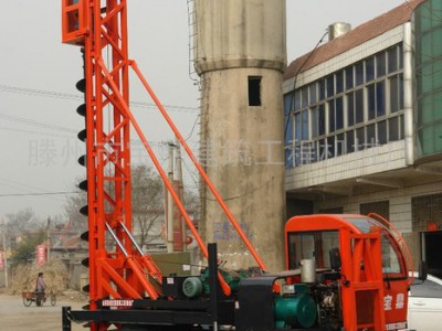 供应小型轮式螺旋液压打桩机  建筑机械打桩机