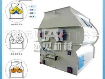 远见牌SHSJ系列家畜饲料混合机，羊饲料双轴混合机，饲料混合设备