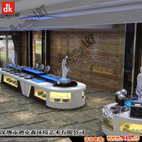 深圳迪克森定制 自助餐台可移动布菲台 buffet自助餐台设备 酒店设备定制餐厨艺术设计