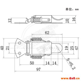 索科斯SK30000M 304不锈钢双弹簧带锁搭扣木箱挂锁扣箱扣机箱箱包卡扣工具箱箱柜厨具扣酒店设备工业设备配件