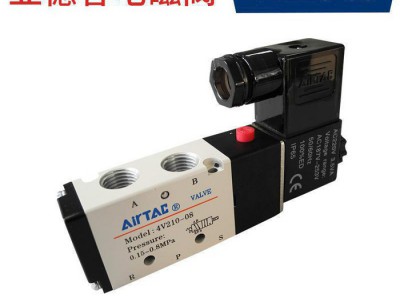4V系列亚德客电磁阀气动元件 4V210-08微型二位五通电