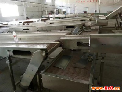 食品加工瓶装饮料生产线链板输送机非标定制食品级不锈钢链板输送