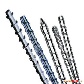 厂家直销橡胶机械螺杆成型机专用料筒螺杆料管氮化双合金螺杆
