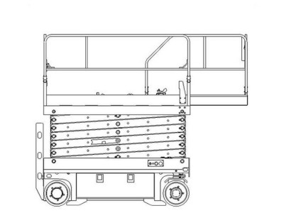 建筑涂装设备12米电动剪式高空作业