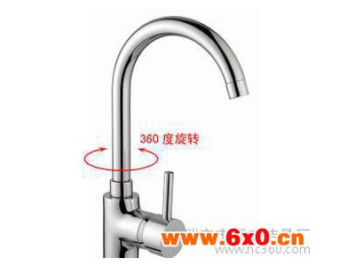 品质保障全铜冷热水龙头 旋转弯管 厨房龙头 水暖五金批发 CF4006