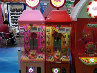 郑州棒棒糖机糖果投币礼品游戏机扭蛋机五金机箱自动贩卖机电玩设备