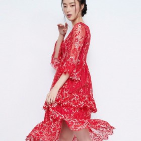 幕荷  女装折扣时尚精品女装服装尾货服装拿货 18夏 连衣裙