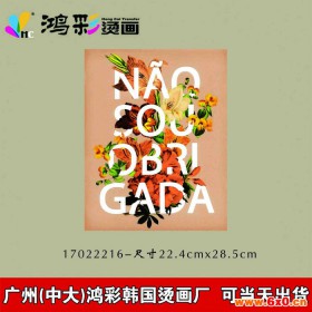 葵青离岛广州中大鸿彩韩国烫画个性化定制可当天出货定做创意个性服装温变烫画t恤服装印花烫图转印服装图案可定制 服装图案