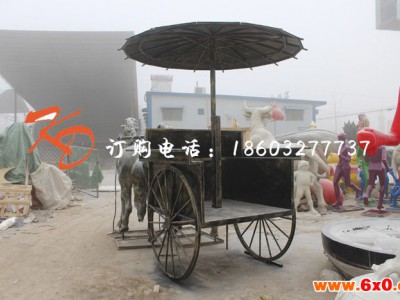 广东康大雕塑定制 家居风水 铜马车 