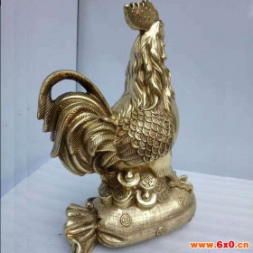 卫恒铜雕 厂家铸造纯铜鸡动物雕塑 家居饰品摆件 十二生肖家居饰品 厂家直销