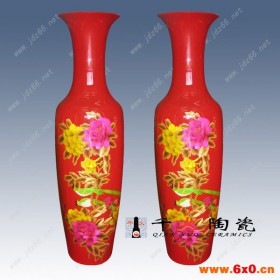 供应中国红陶瓷大花瓶 家居摆件大瓷瓶厂家