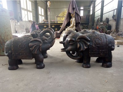 动物雕塑铜大象招财象家居公司庭院风水摆件