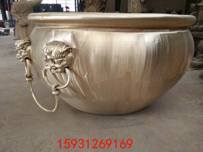 纯铜雕塑铜缸故宫水缸 家居荷花缸 家居用品风水摆位铜缸雕塑 黄铜铸造铜缸