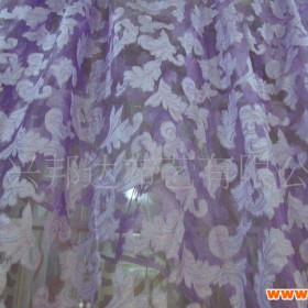 188#-1 家居紫色花型剪花窗帘窗纱