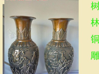 特价 黄铜雪花金字花瓶 简约复古纯铜家居客厅创意工艺品小定制