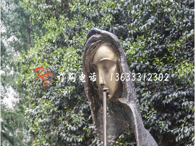 河北 康大雕塑定制 现代中式仿古家居工艺品摆件吹笛女