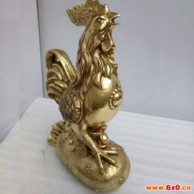 卫恒铜雕 厂家铸造纯铜鸡动物雕塑 家居饰品摆件
