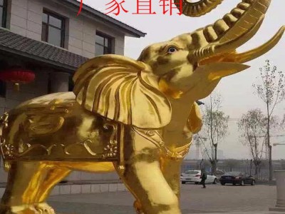 卫恒铜雕厂家定制铜大象雕塑 家居风