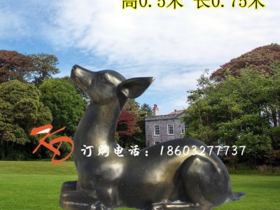 山西康大雕塑 仿真雕塑欧式家居类创意金色波丽小鹿造型
