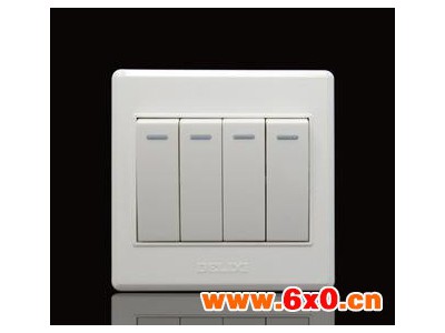 德力西家居电气 CD220四联开关 四开