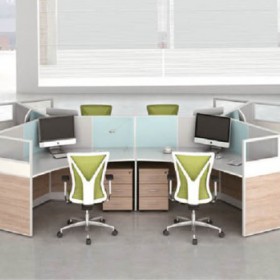 职员办公桌椅办公室工位桌子屏风电脑办公桌4人位组合办公家具