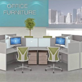财务办公桌办公室家具屏风隔断2/4人位职员办公桌椅组合简约现代
