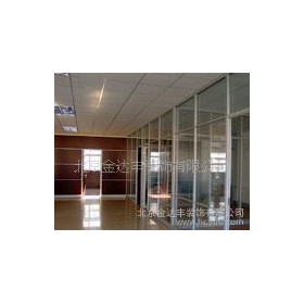 办公双层玻璃夹百叶隔断墙隔间多用于办公空间隔墙.银行隔断