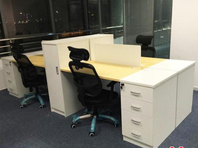 尚戈品牌办公家具办公桌 屏风组合4人位 简约现代拼色职员桌 员工桌上海办公桌椅