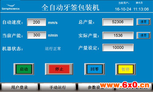 四方电气牙签全自动包装机控制系统