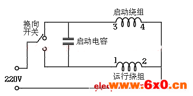 开关控制正反转接线