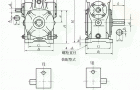 KWO32、KWO40、KWO50、KWO63、KWO80、KWO100、型锥面包络圆柱蜗杆减速机的外形安装尺寸和装配型式Ⅶ—ⅧJB/T 5559－91