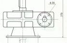 QT-181型塔机用蜗轮减速机外形及安装尺寸