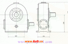 QT16A-9型塔机用蜗轮减速机外形及安装尺寸