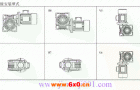 JRST系列多置式蜗杆减速机单、双级安装型式