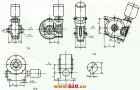 单级轮胎定型硫化机用平面包络环面蜗杆减速机外形及安装尺寸