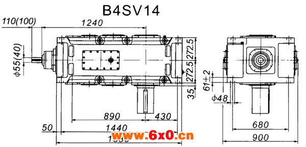B4SV系列外型及安装尺寸图
