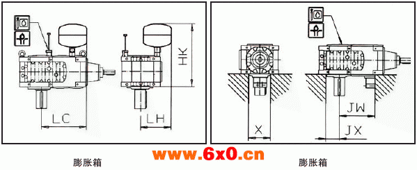 MC系列硬齿面中型齿轮减速机安装尺寸(3级锥齿轮斜齿轮减速器垂直安装)