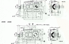 JB3.H、JB3.M型直交轴工业齿轮箱外形及安装尺寸（规格13...22）