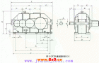 QY3D型起重机用硬齿面减速机外形及安装尺寸