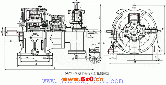 NGW-S型非标直交行星齿轮减速器
