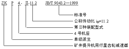 ZK型行星齿轮减速机（JB-T9043·1-1999）