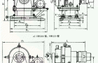 HH100、HH150、HH200、HH300、型星轮链条炉排变速机的安装尺寸（ZBJ19006-88）