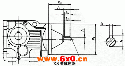 KS37……系列螺旋锥齿轮减速机外形及安装尺寸