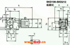 SKD100-SKD212底脚式安装斜齿轮—蜗旋伞齿轮减速电机外形及安装尺寸