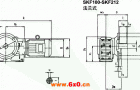 SKF100-SKF212法兰式斜齿轮—蜗旋伞齿轮减速电机外形及安装尺寸